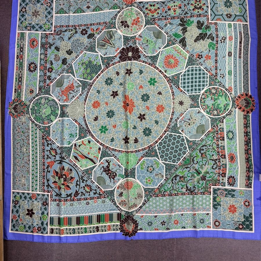 hermes 140cm x140cm 羊絨圍巾-1