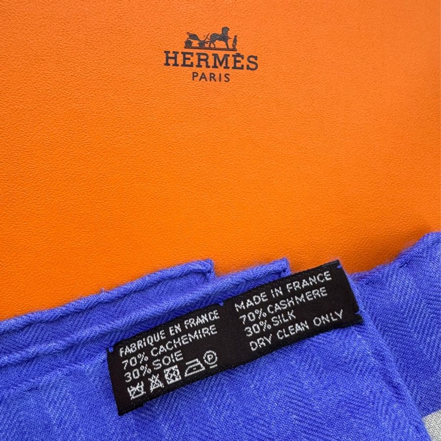 hermes 140cm x140cm 羊絨圍巾-3