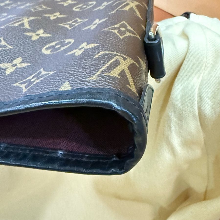 真品LV Macssar DAVIS系列 原花黑牛皮手提公事包 路易威登M56708手提 肩揹 側背包 公事包 托特包-30
