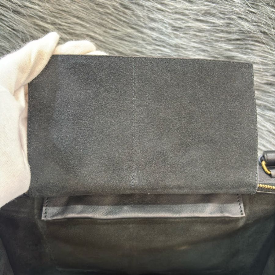 YSL 311210 CABAS 黑色牛皮 金釦 手提包 肩背包 斜背包 兩用包 學院包-59