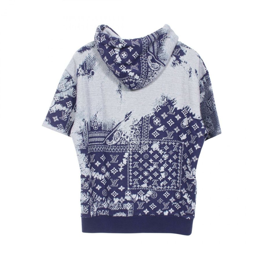 路易威登 Monogram Bandana 連帽衫 RM222M N31 HNY28W 棉藍色 #XS 男款-1