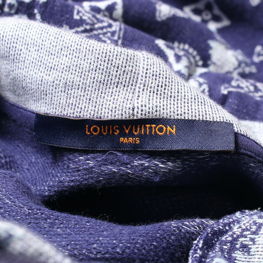 路易威登 Monogram Bandana 連帽衫 RM222M N31 HNY28W 棉藍色 #XS 男款-2
