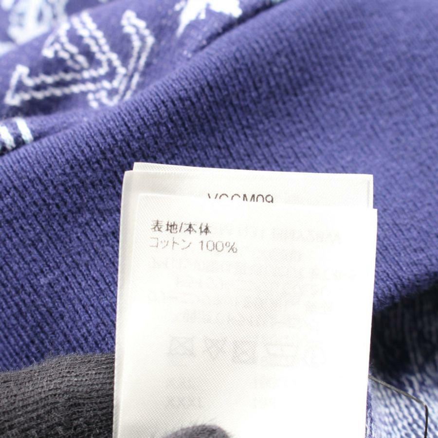 路易威登 Monogram Bandana 連帽衫 RM222M N31 HNY28W 棉藍色 #XS 男款-4
