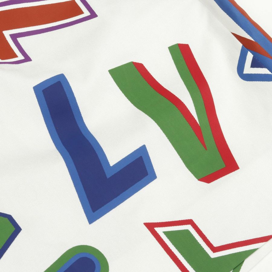 路易威登 x NBA 聯名圖案 Logo 短褲,純棉材質,白色,多色,男士 #M-5