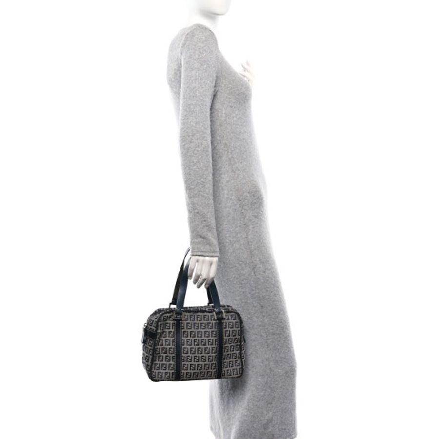 Fendi 經典老花手提包（藏藍） / 波士頓包 / 老花 / FF Logo-6