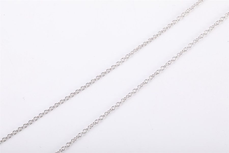 TIFFANY&CO(蒂芙尼) Tiffany T 微笑項鏈 mini 滿鑽 18k白金 18K白金/鑽石 項鏈 白金 粉鑽-3