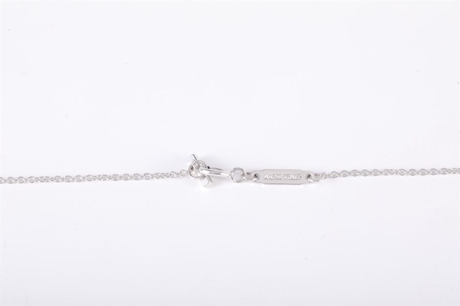 TIFFANY&CO(蒂芙尼) Tiffany T 微笑項鏈 mini 滿鑽 18k白金 18K白金/鑽石 項鏈 白金 粉鑽-4