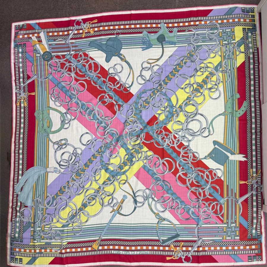 hermes 羊絨圍巾140cm x 140cm-0