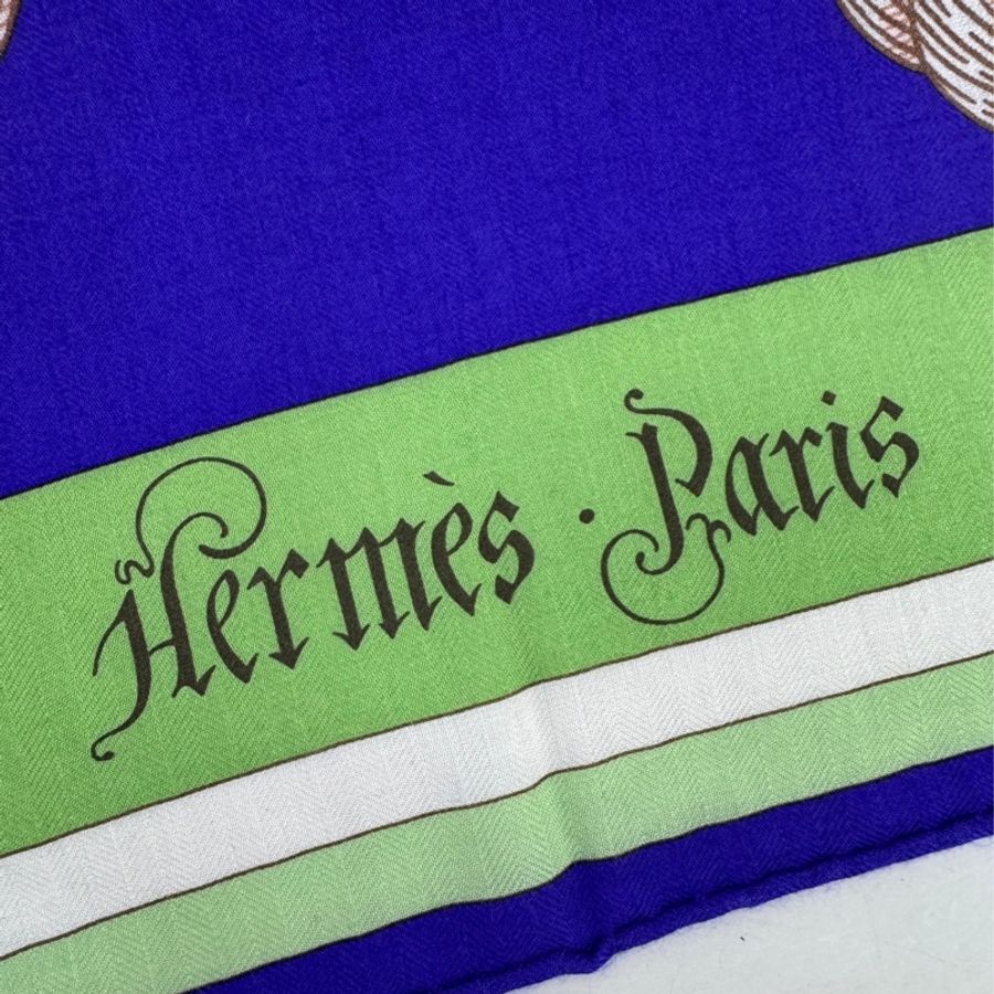 Hermes 140x140 羊絨圍巾-3