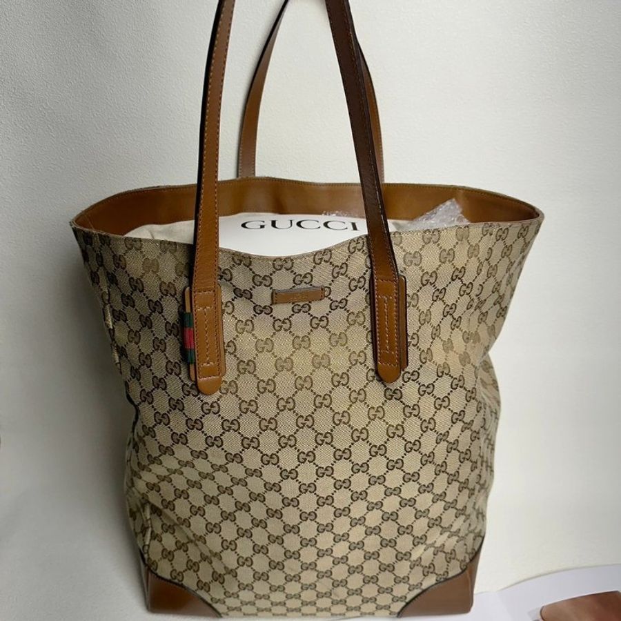 GUCCI 緹花布 手提/肩背 托特包-2