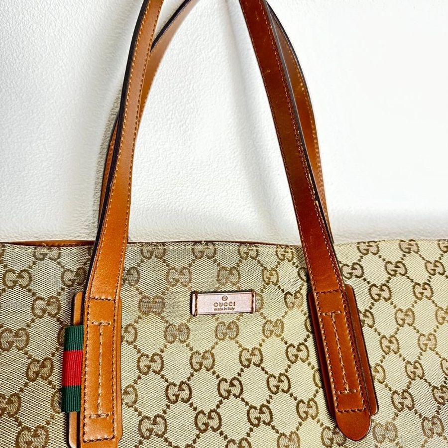 GUCCI 緹花布 手提/肩背 托特包-6