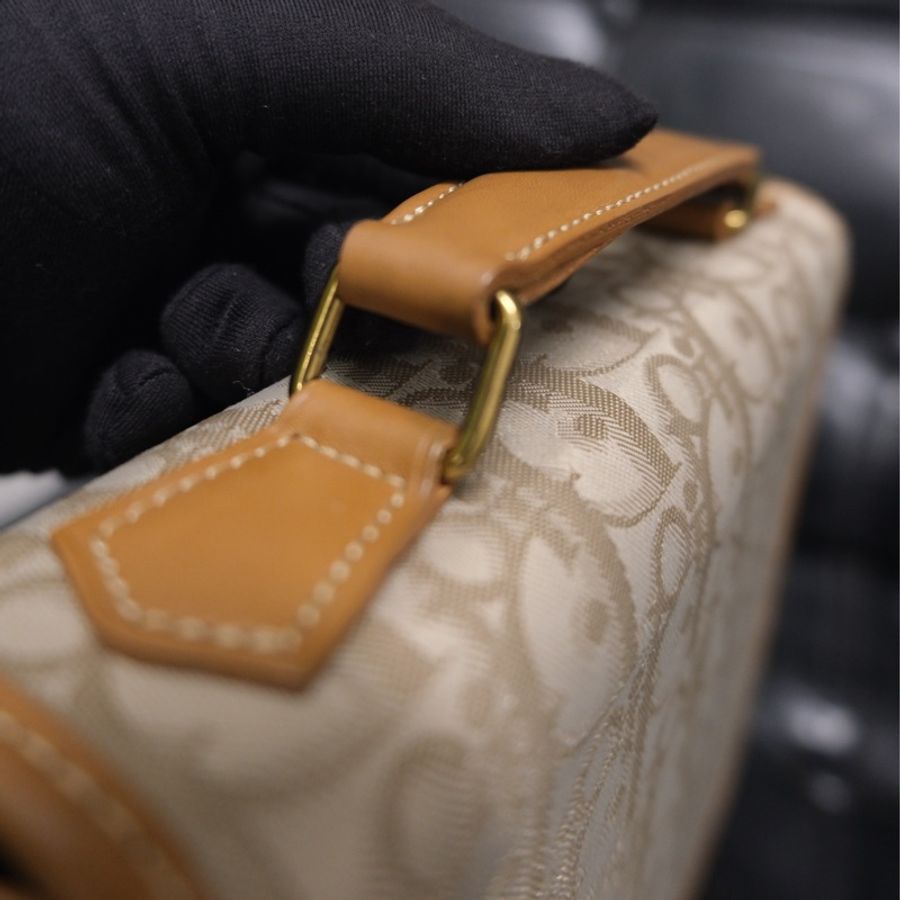 Dior Trotter Vintage 2way Kelly Bag，迪奧中古奶茶色老花手提包/斜挎包-24
