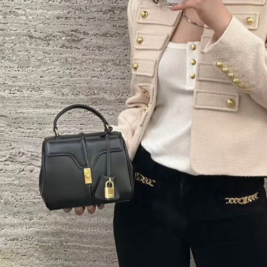 Celine Mini 16 手提/單肩包 黑色-2