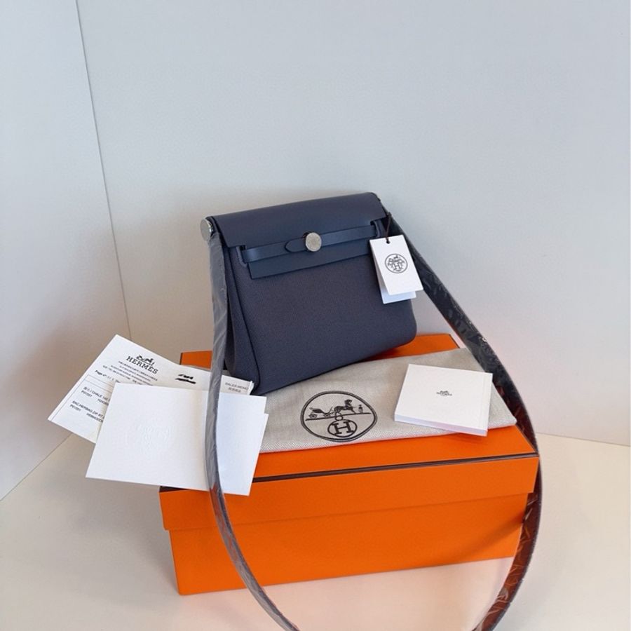 Hermes mini herbag 全新全套 石板灰-1