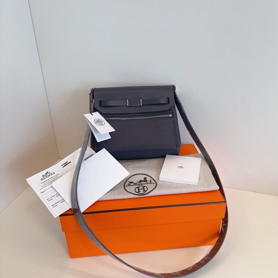 Hermes mini herbag 全新全套 石板灰-3