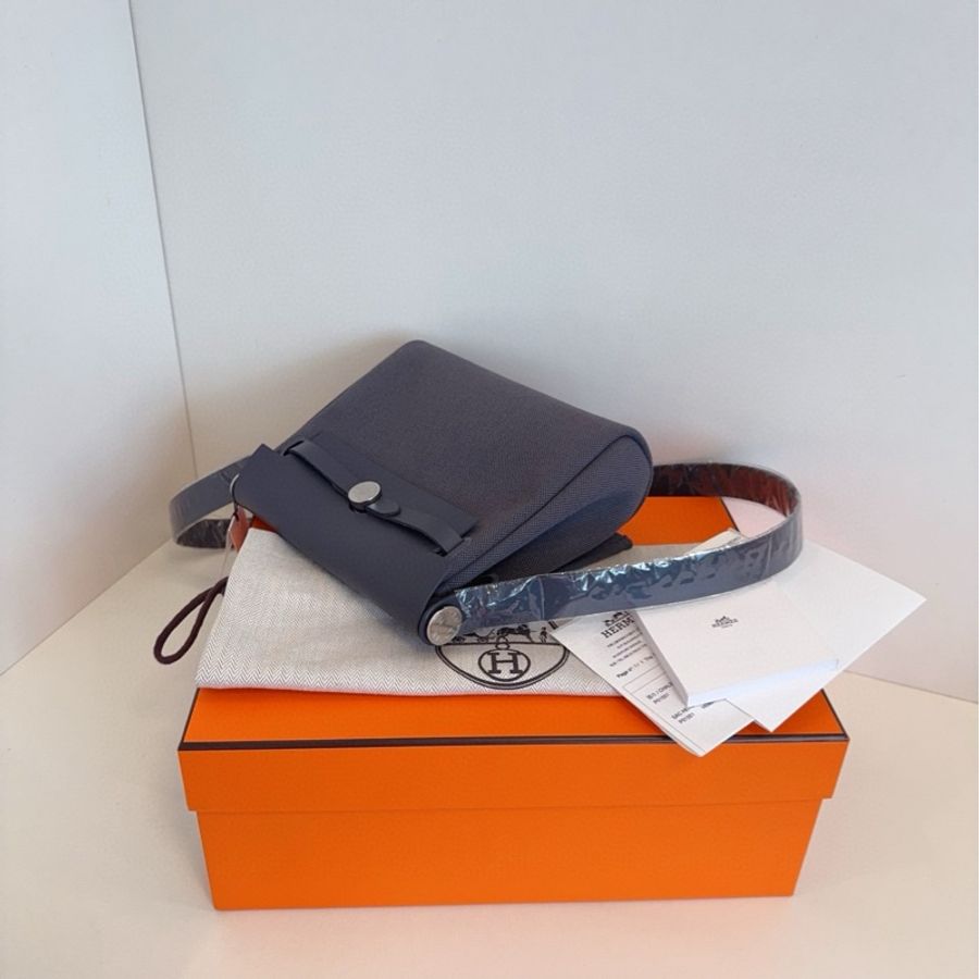 Hermes mini herbag 全新全套 石板灰-5