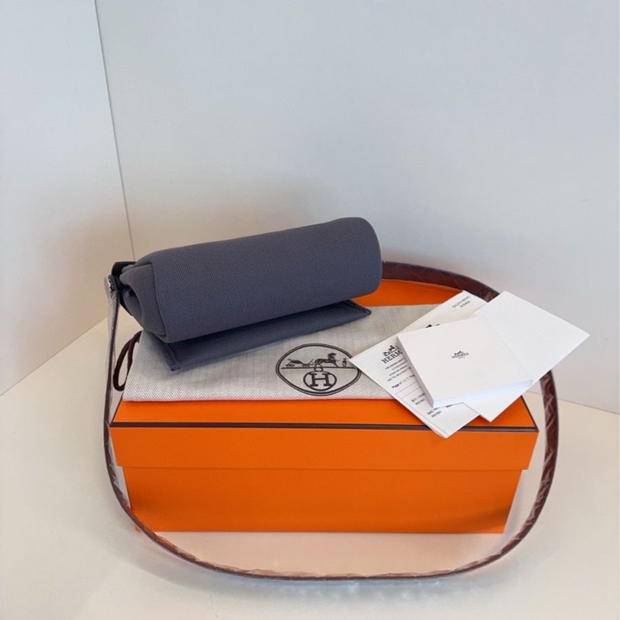 Hermes mini herbag 全新全套 石板灰-6