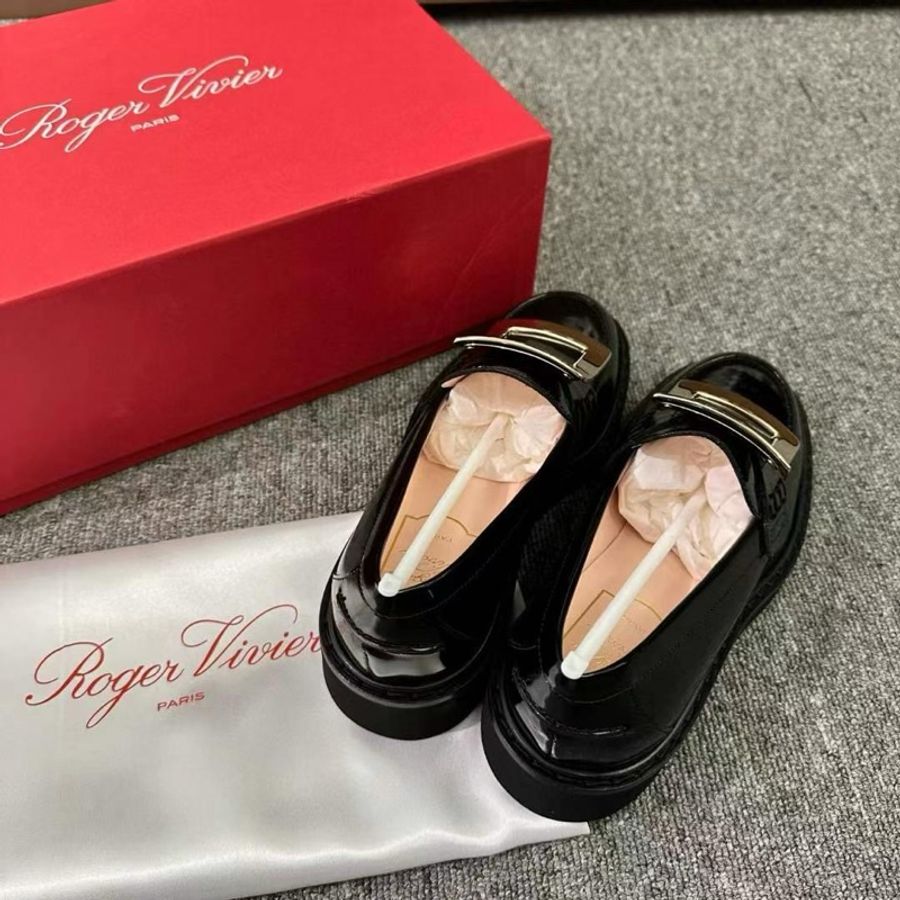 促銷品 Roger Vivier Viv' Rangers 皮革樂福鞋 黑色 35 36碼-2