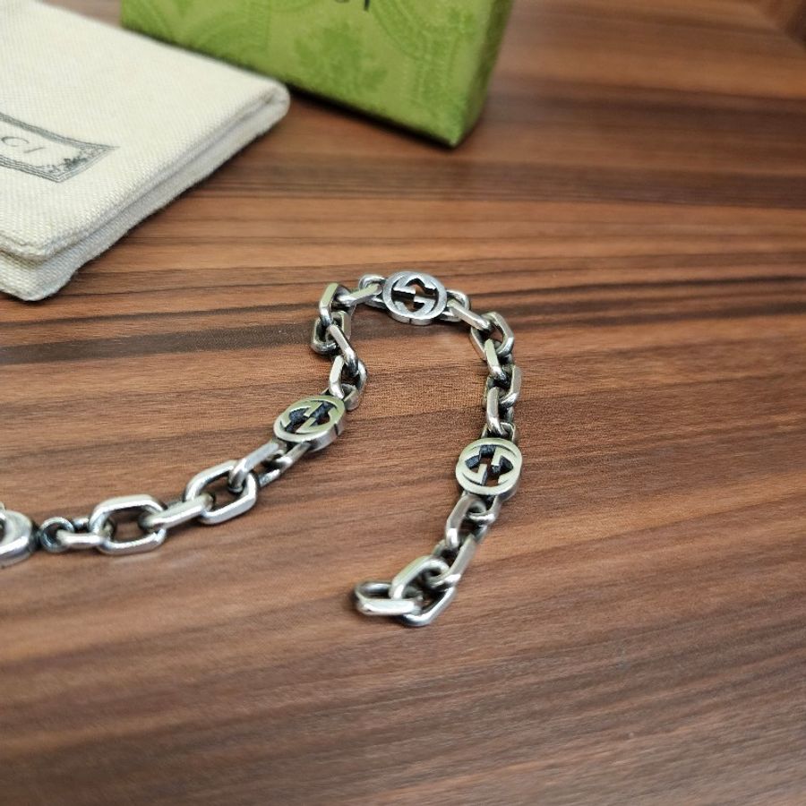 Gucci 925銀Interlocking手鏈-4