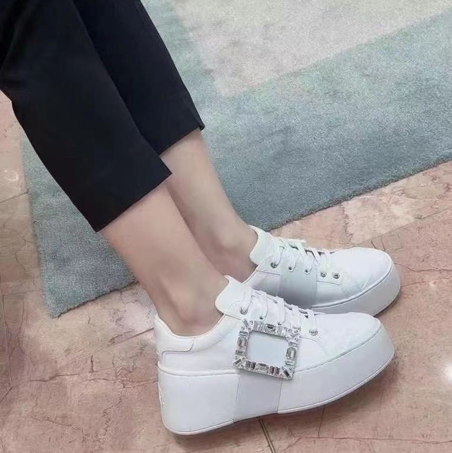 促銷品 Roger Vivier Viv' Skate 皮革運動鞋 水鑽扣 36.5-4