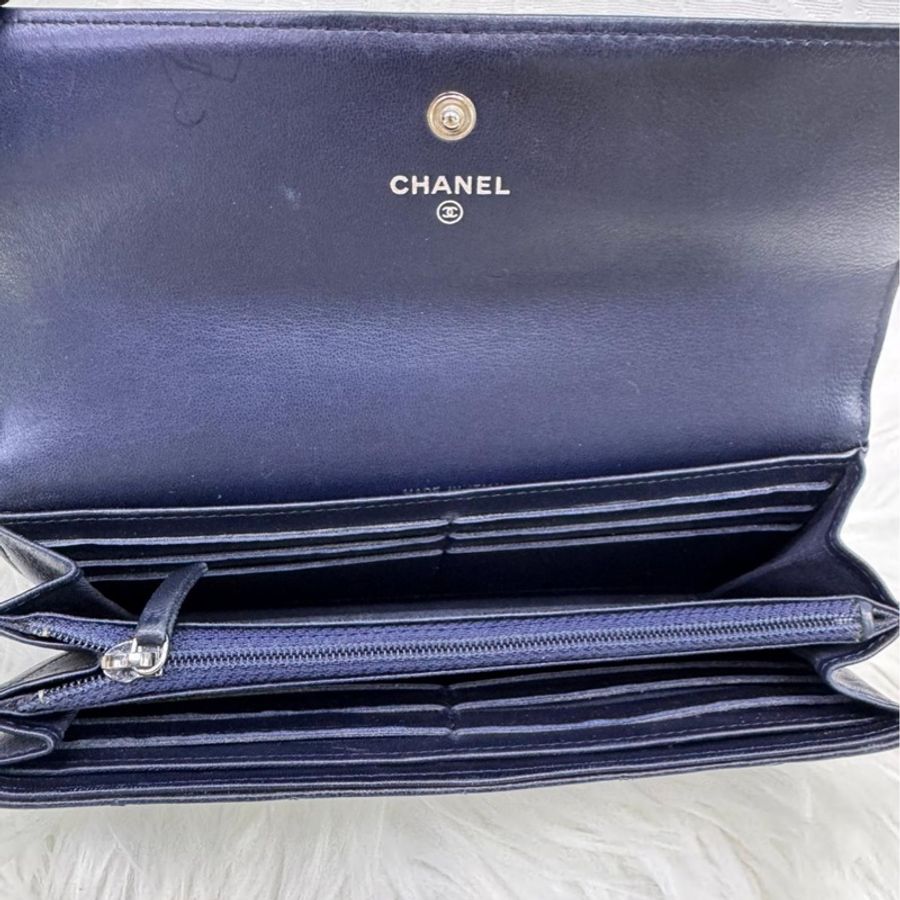 chanel boy long wallet-8
