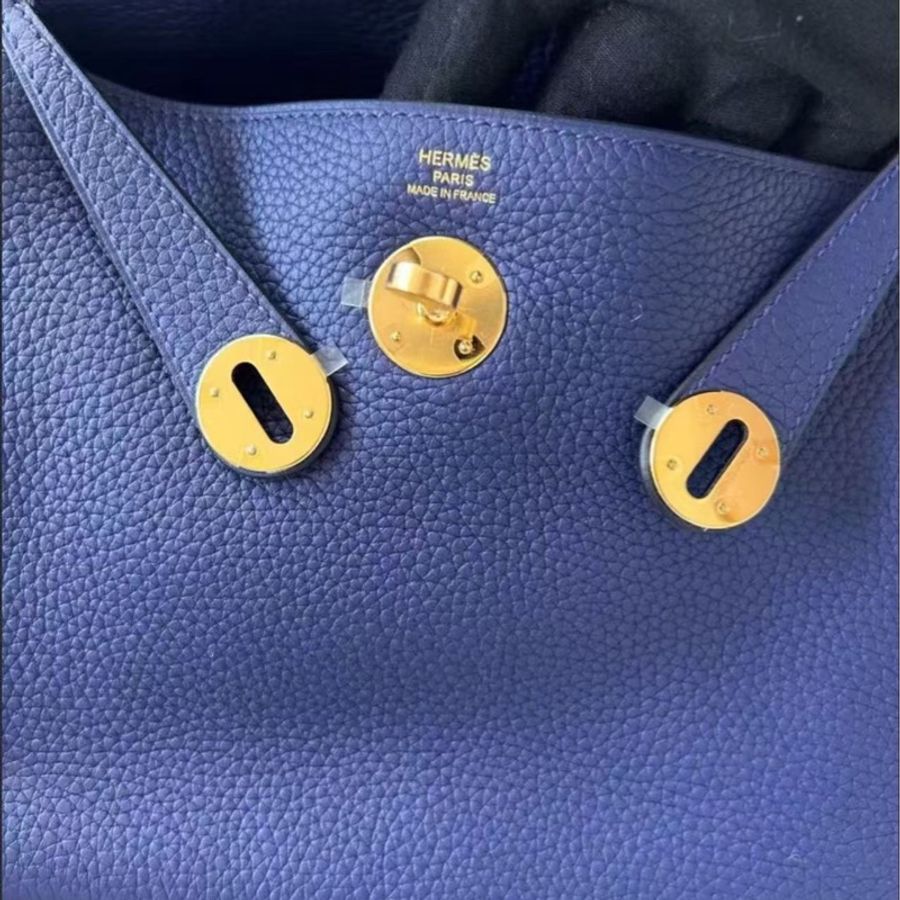 Hermes🌈Lindy 26💙墨水藍金扣💙全新未使用🌟肩帶貼膜在🌟-2