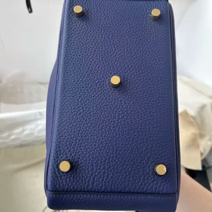 Hermes🌈Lindy 26💙墨水藍金扣💙全新未使用🌟肩帶貼膜在🌟-5