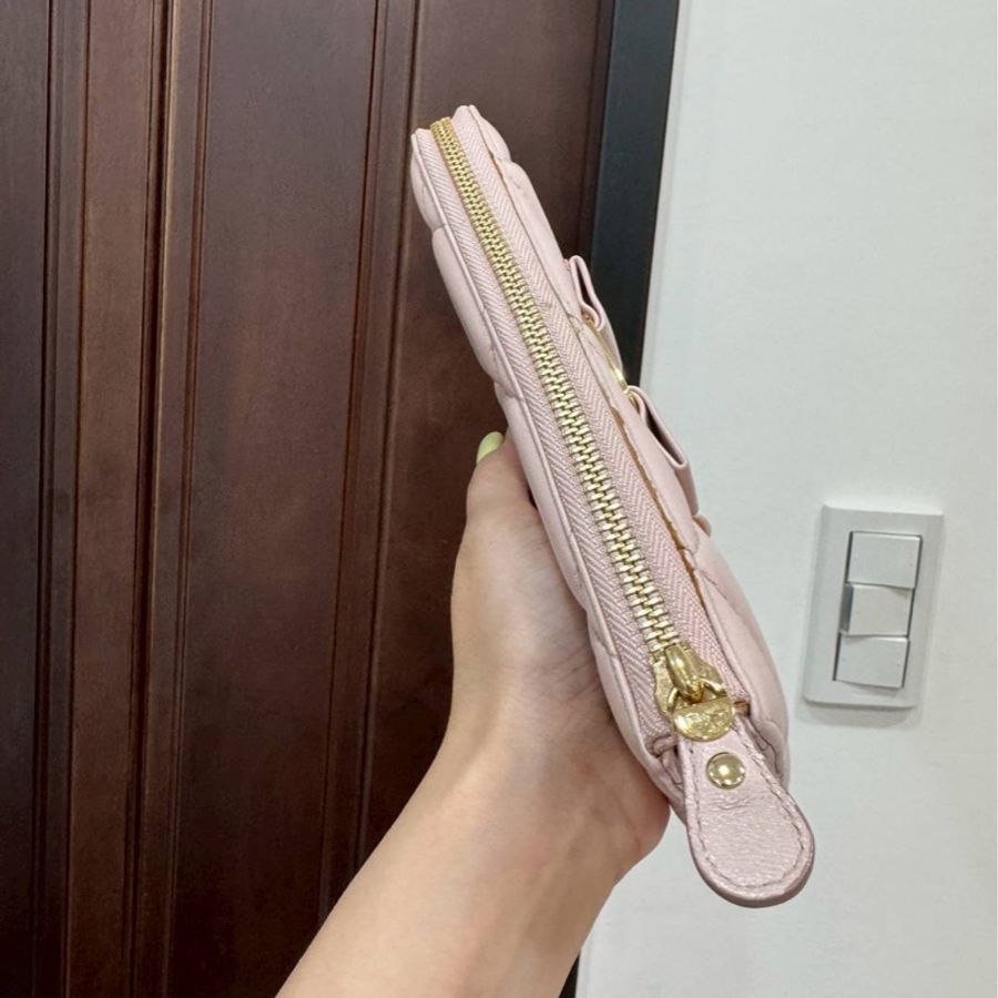 Salvatore ferragamo 粉色 蝴蝶節 錢包 錢夾 皮夾 皮包 長夾-3