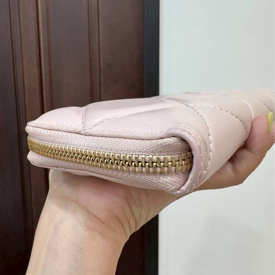 Salvatore ferragamo 粉色 蝴蝶節 錢包 錢夾 皮夾 皮包 長夾-9