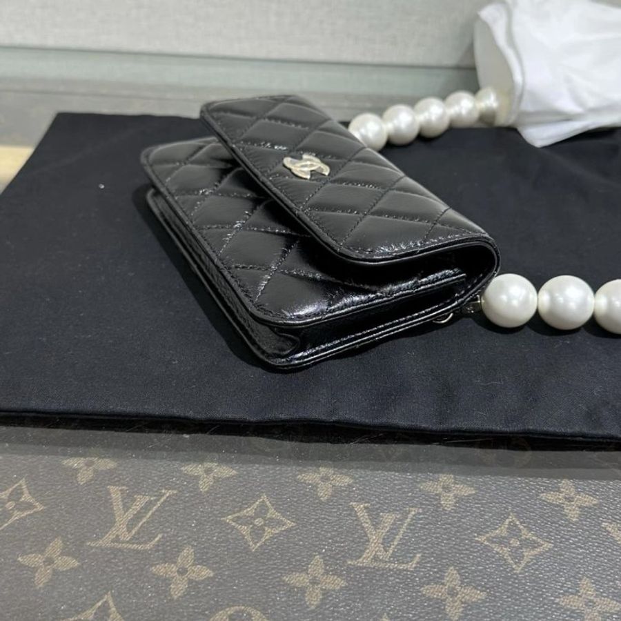 CHANEL 黑金大珍珠鏈條肩背斜背包5*11*5.5 全新閒置配件盒子塵袋-4