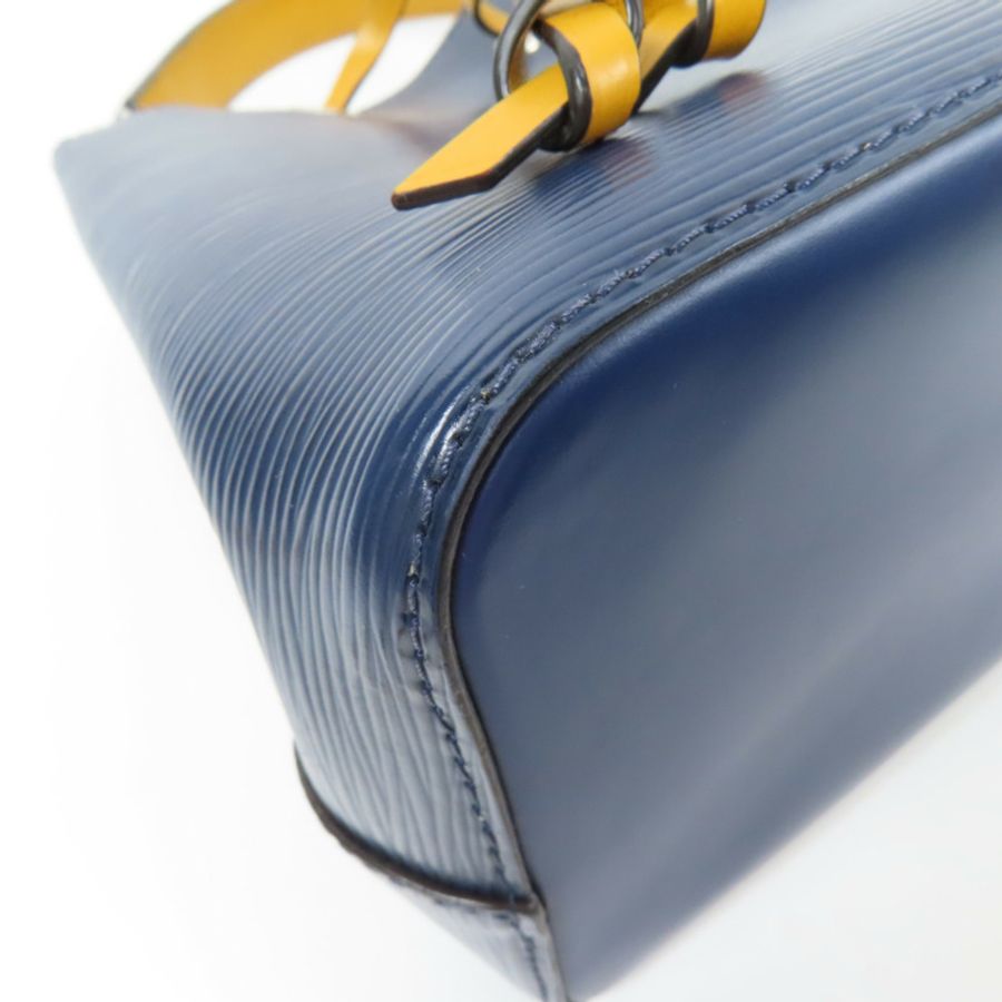 LOUIS VUITTON Epi Neo Noe BB銀扣手挽肩背兩用袋深藍色-4