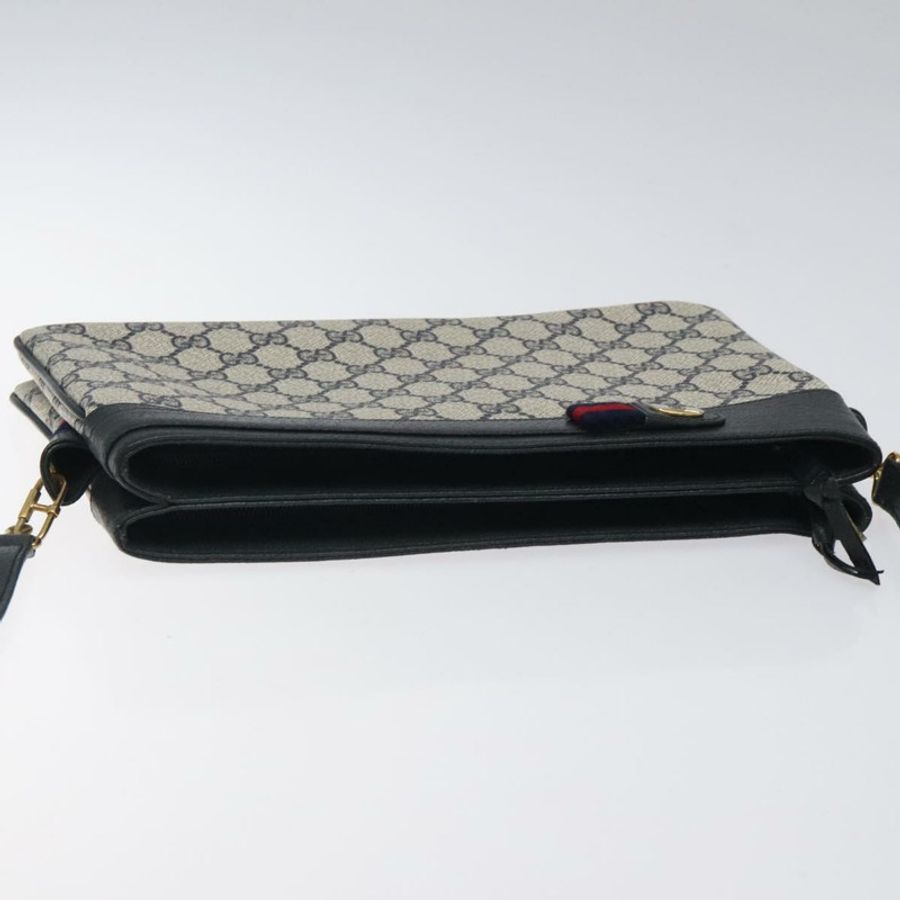 【日本直送】GUCCI GG Supreme Sherry Line 單肩包 PVC 海軍藍/金色 96 02 035 正品 MY260-5