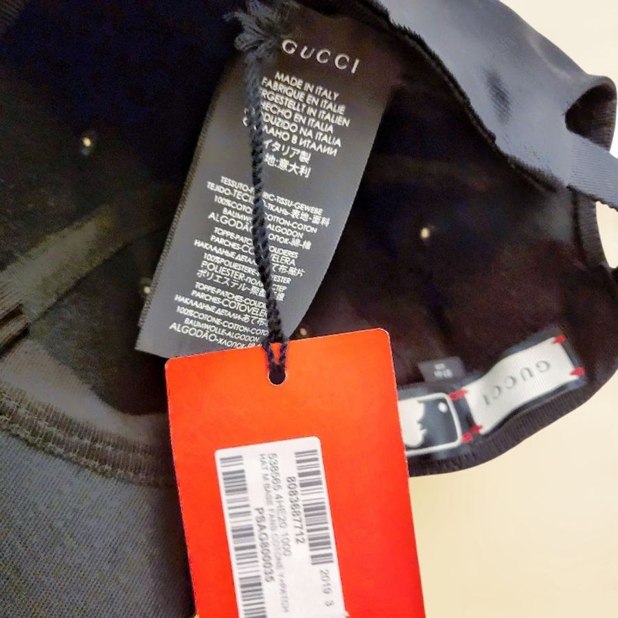 GUCCI 古馳 電繡洋基LOGO聯名款棒球帽/鴨舌帽(黑)-6