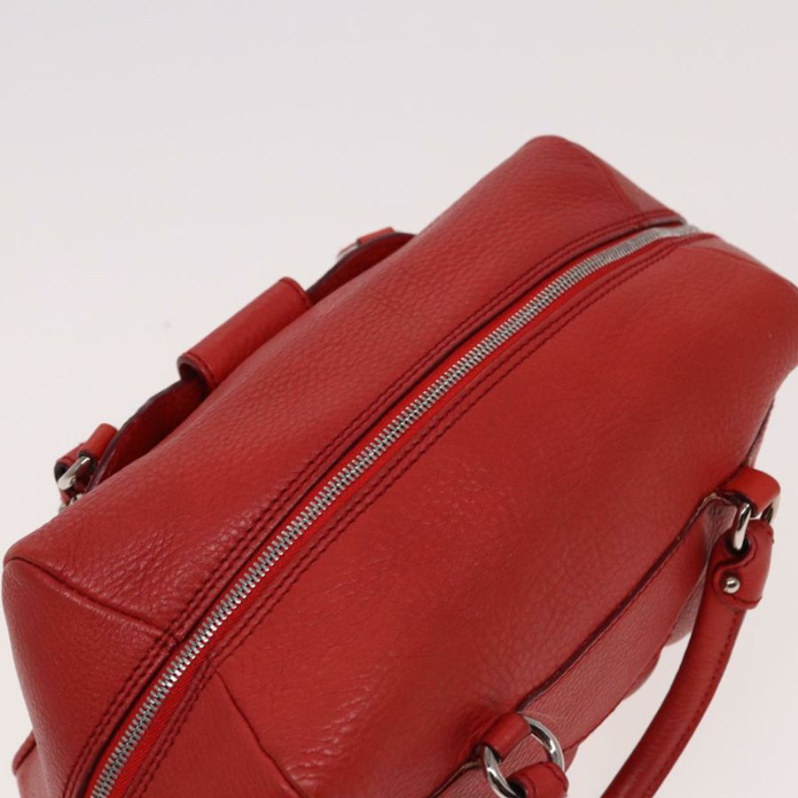 【日本直送】Salvatore Ferragamo Gancini 手提包 皮革 2way 紅色 Auth 78767-5