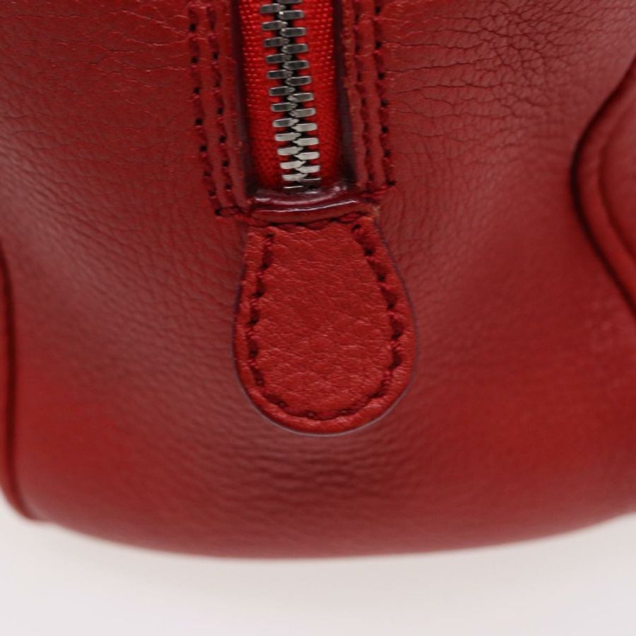 【日本直送】Salvatore Ferragamo Gancini 手提包 皮革 2way 紅色 Auth 78767-19