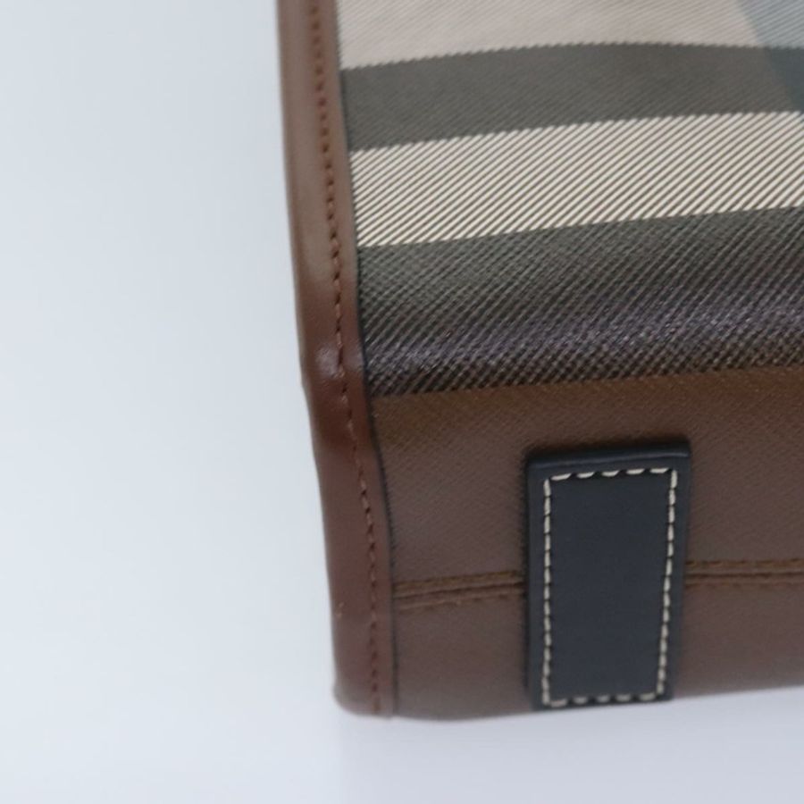 【日本直送】BURBERRY Nova 格紋手提包 皮革 兩用 棕色 金色 正品 91589A-15