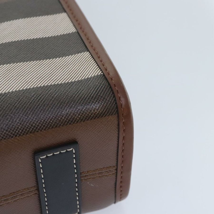 【日本直送】BURBERRY Nova 格紋手提包 皮革 兩用 棕色 金色 正品 91589A-16