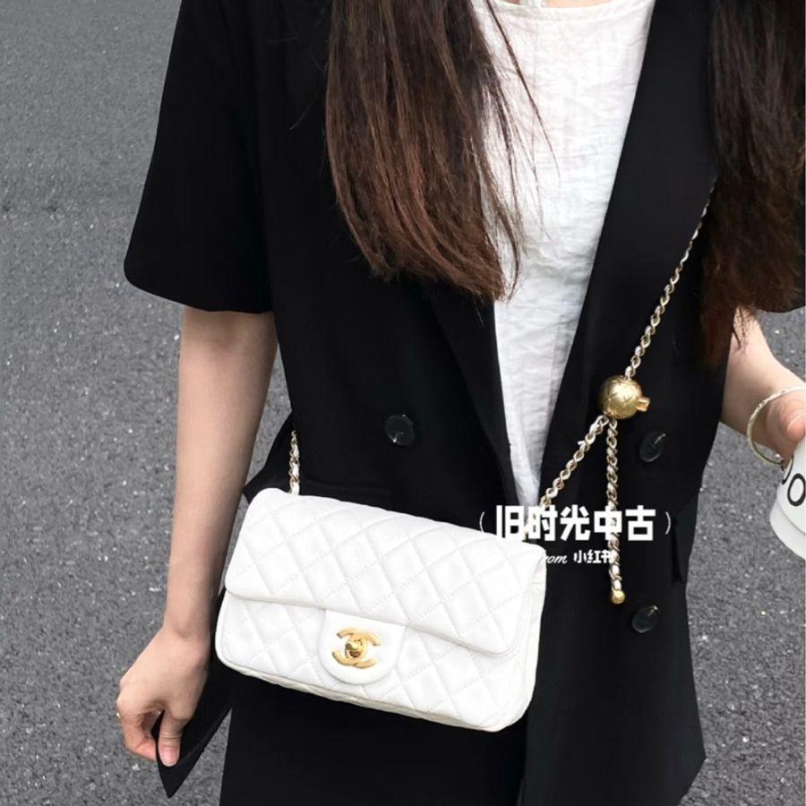 #閒置帶膜全配🈶購證 香奈兒cf20金球大方胖 芯片款 #超甜割愛💕-1
