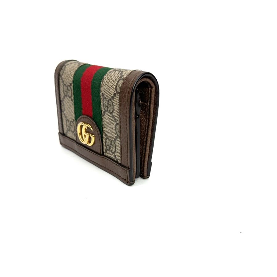 Gucci 咖牛皮Ophidia內零錢袋短夾-3