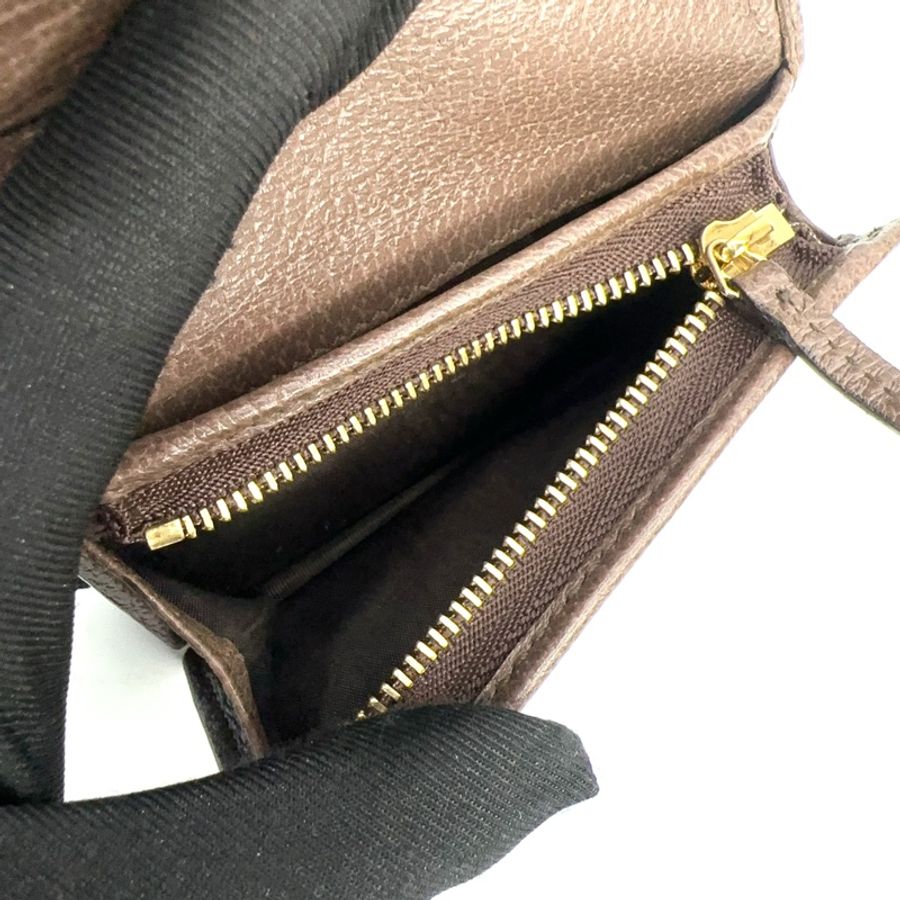Gucci 咖牛皮Ophidia內零錢袋短夾-9