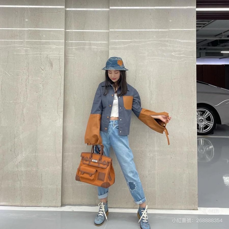 LV X nigo 聯名 丹寧 牛仔 拼接 老花 漁夫帽 遮陽帽 休閒帽 帽子-18