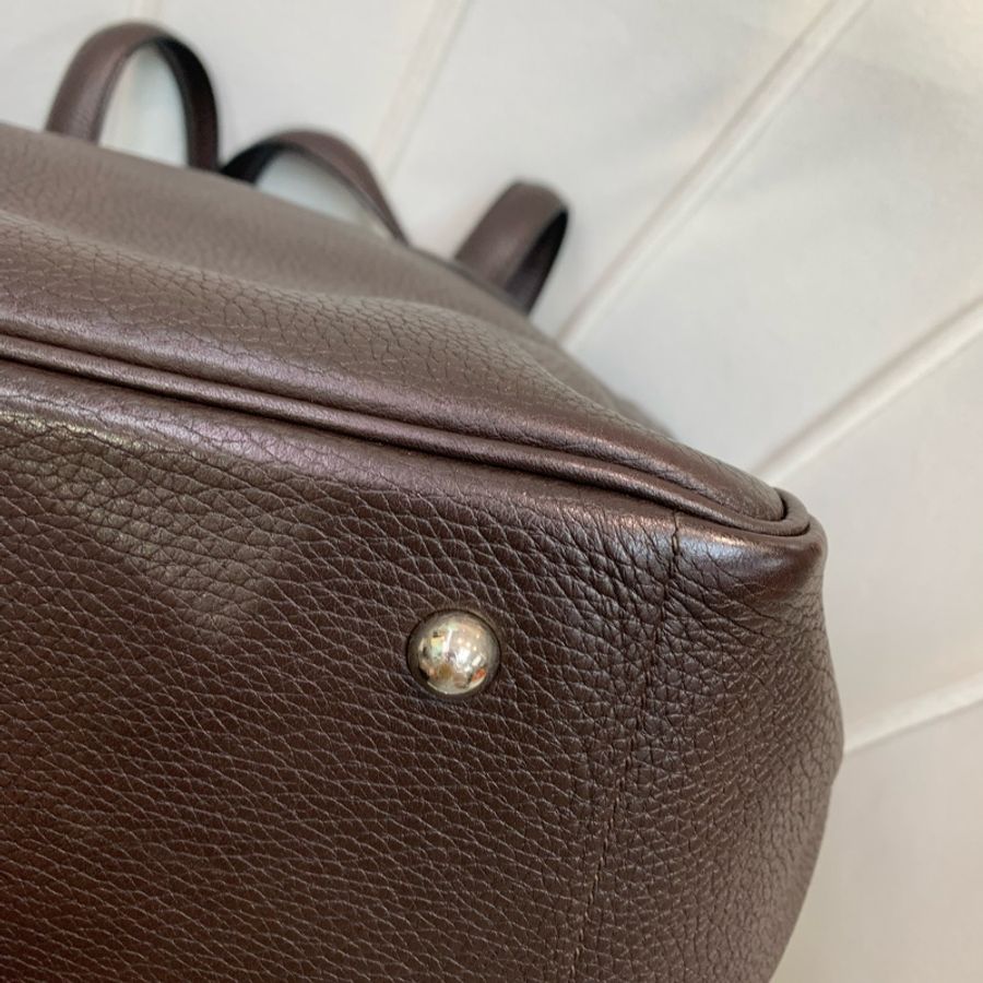 HERMES 中古咖啡色 TOTE BAG XB522-7