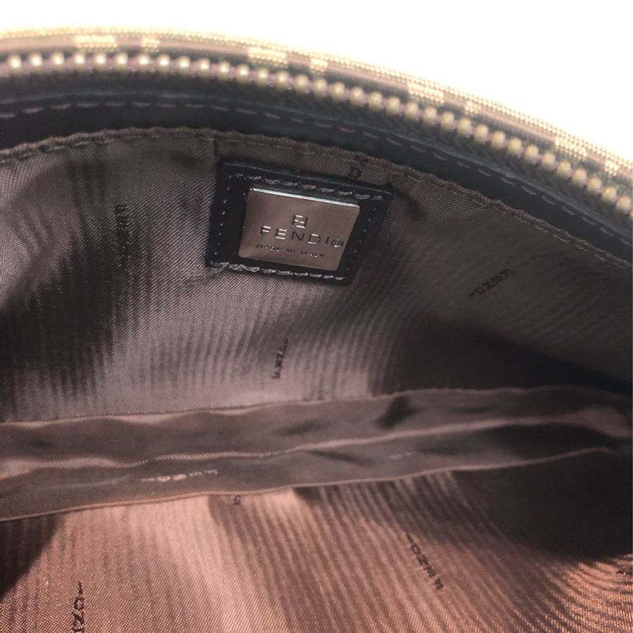 FENDI 全布老花 奶茶色 麻雀袋 XA491-9