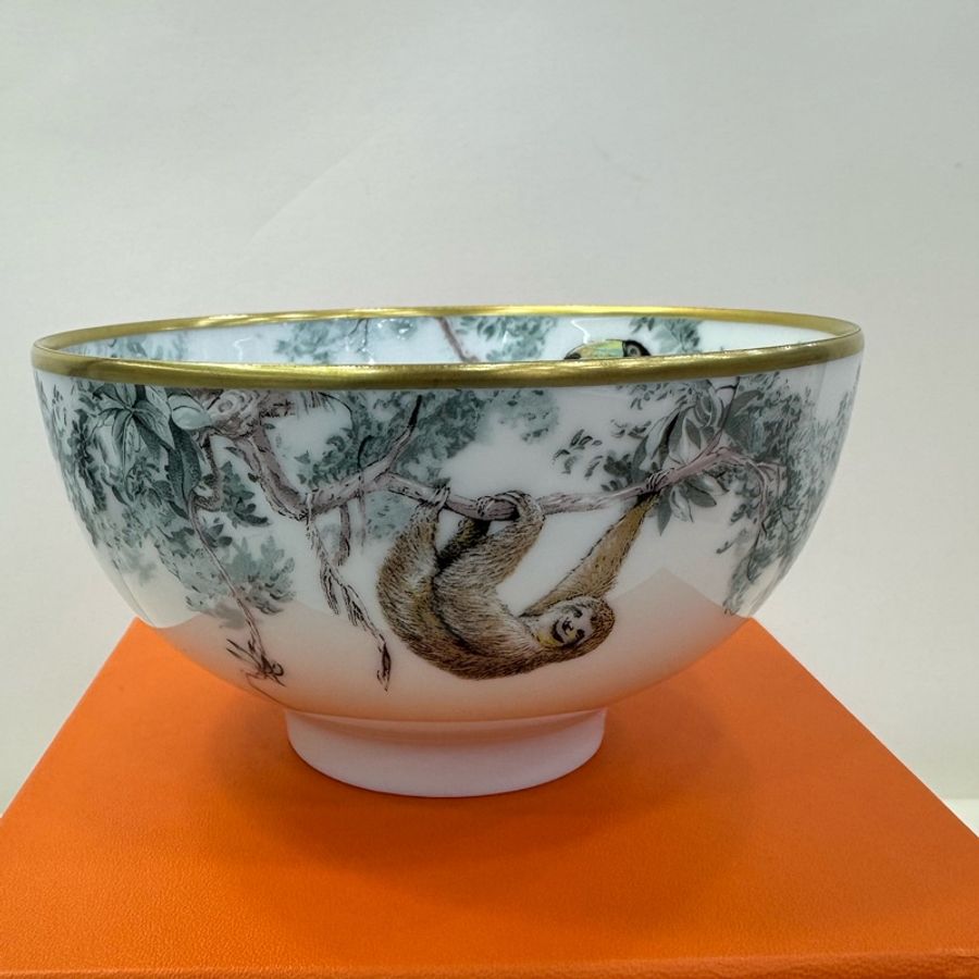 Hermes赤道叢林 餐碗 直徑12cm 閒置未使用品-5