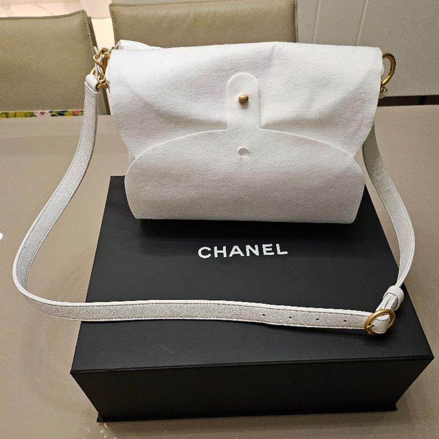 Chanel 荔枝皮斜背、手提兩用包-0