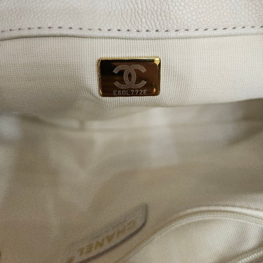 Chanel 荔枝皮斜背、手提兩用包-6