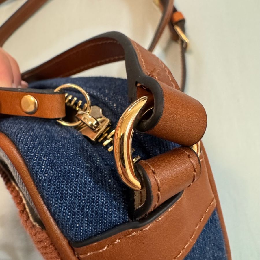 Chloe 拼色牛仔相機包-1