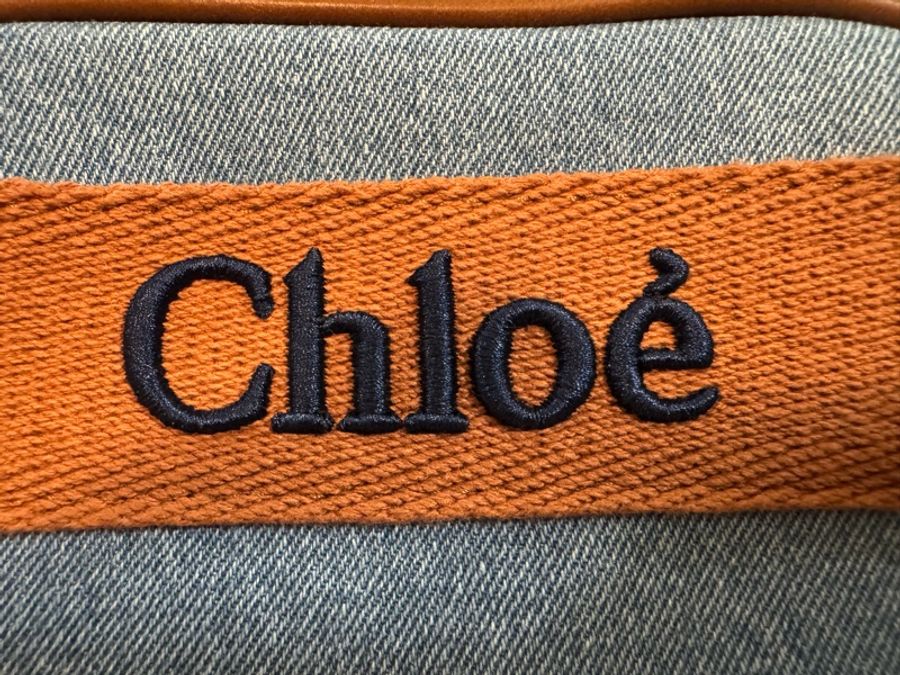 Chloe 拼色牛仔相機包-3