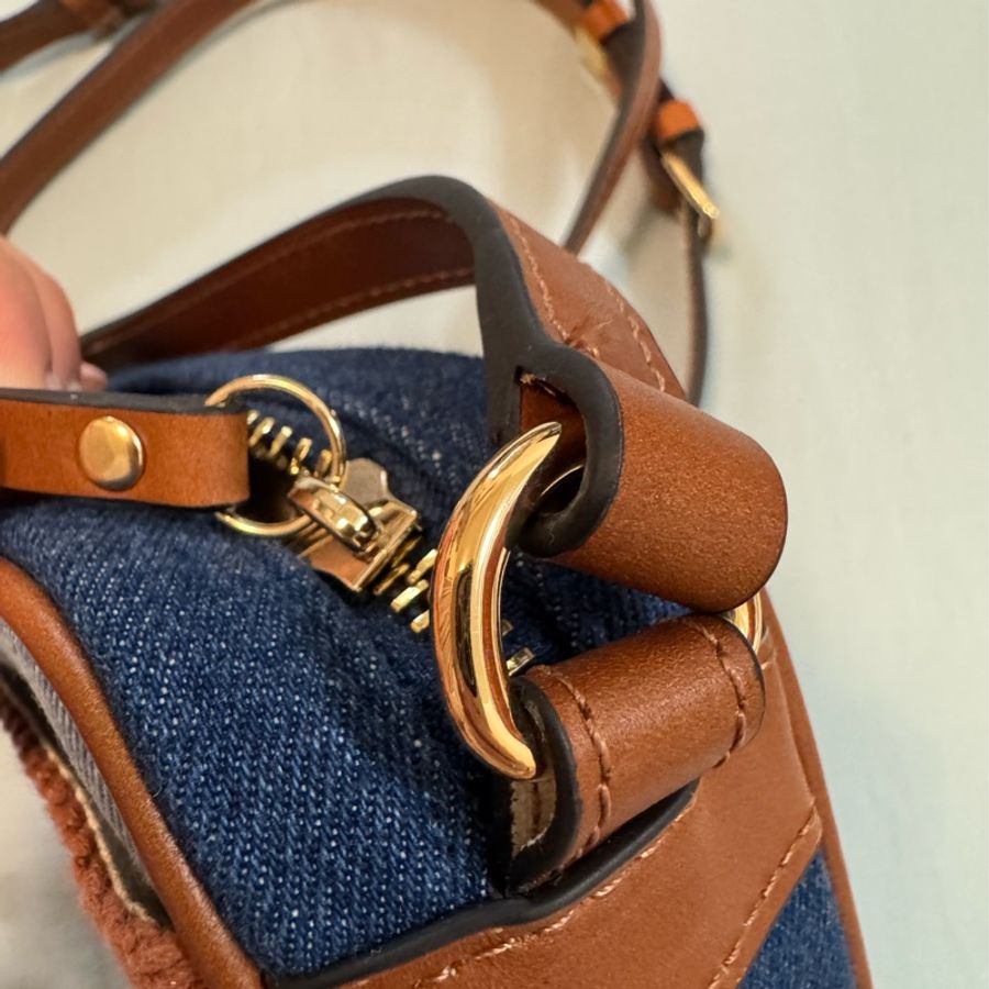 Chloe 拼色牛仔相機包-12