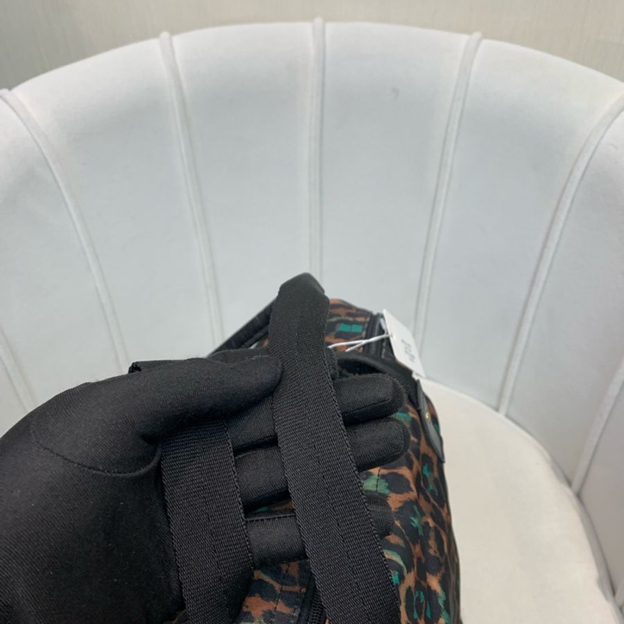 Coach 啡色豹紋大托特包 布料 XB543-5